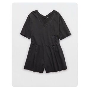 NWT Aerie V-Neck Romper Smoked Gray Size Medium